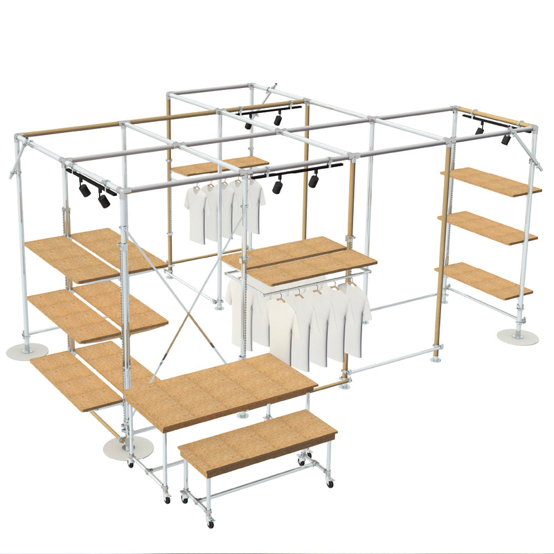 ECOX FIXTURE - 単管パイプ什器 MODEL R SHELF (LL)